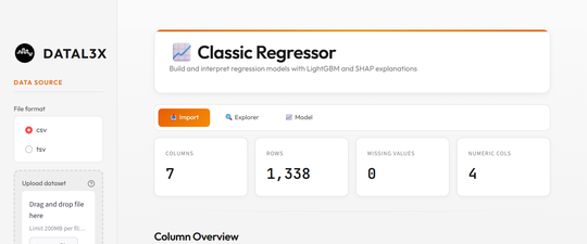 Classic Regressor screenshot